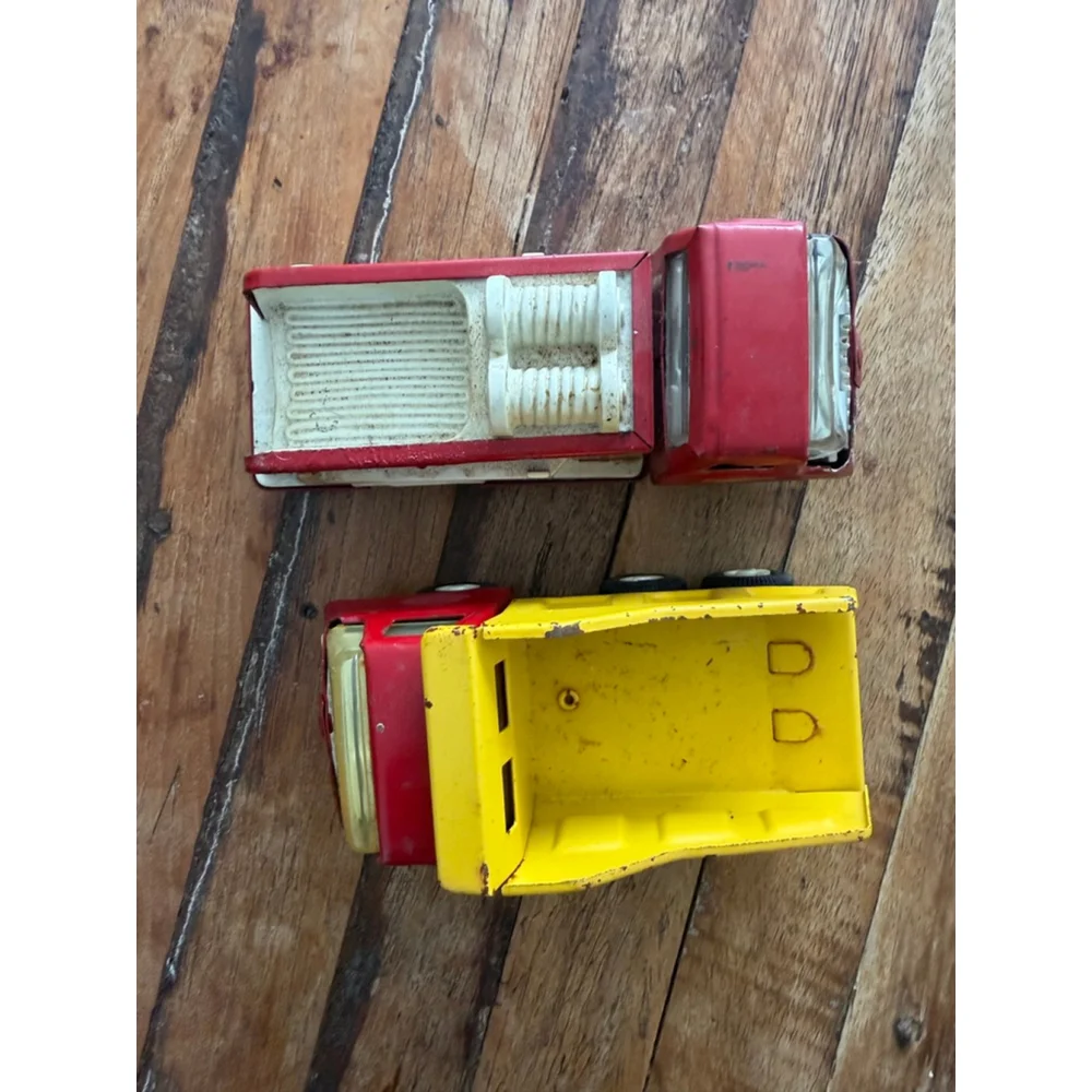 Vintage Tonka fire engine and dump truck Metal Toy Trucks One Size